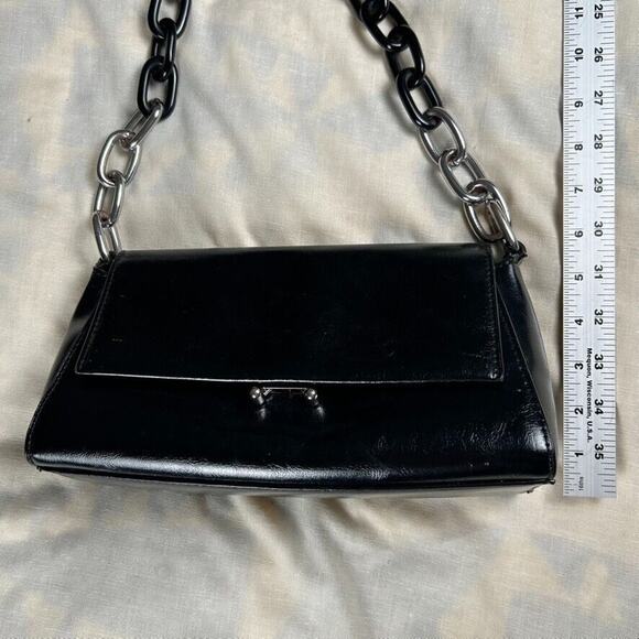 House of Want vegan black leather purse chain shoulder strap Y2K Capsule style - Picture 12 of 16